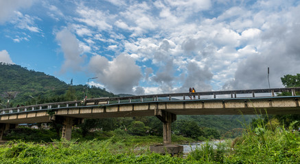 The bridge at Kiriwong Thailand