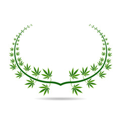 Obraz premium Cannabis marijuana design graphics