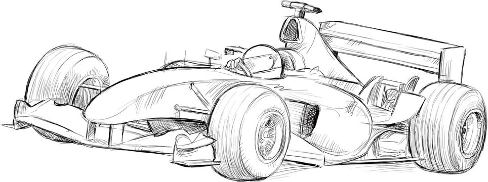 How to Draw a Race Car Step by Step  YouTube