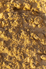 Construction sand as an abstract background