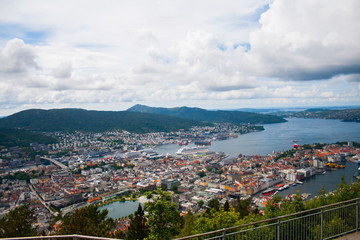 Naklejka premium fjord town