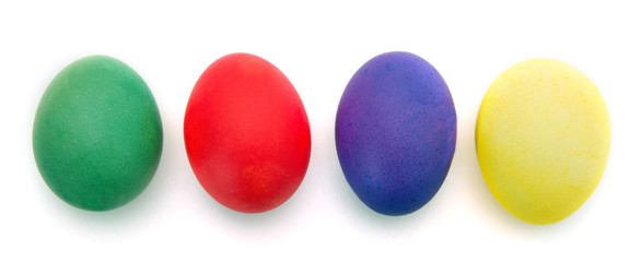 Collection of Colorful Egg isolated on white background . Easter background.
