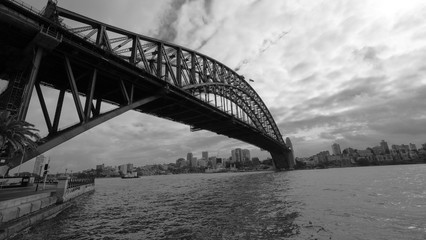 Sydney Harbour Bridge Black and White