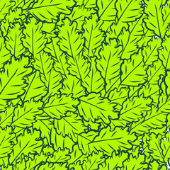 Fototapeta na wymiar Seamless vectorr texture with oak leaves