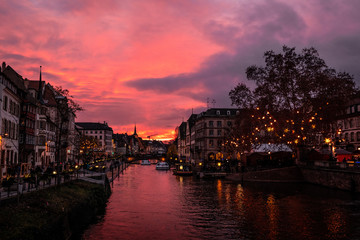 Obraz premium Strasbourg landscape by night