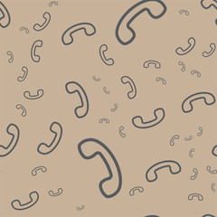 seamless pattern vector retro telephone handset .