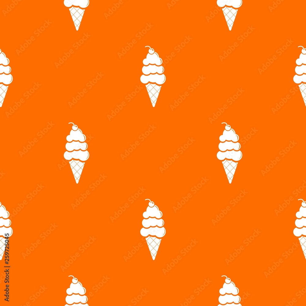 Poster vanilla ice cream pattern vector orange for any web design best
