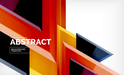 Triangular low poly background design, multicolored triangles