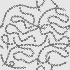Seamless pattern with silver and gold chain for fabric design