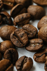 coffee beans on white background