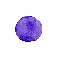 Abstract Watercolor violet hand painted circle. Beautiful  element for design. Color background