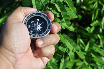 Holding Navigation Compass