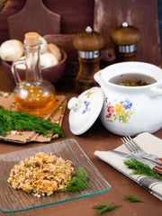 buckwheat porridge with mushrooms