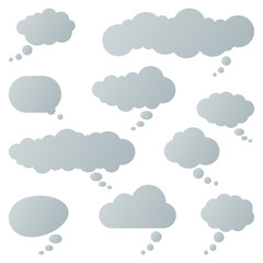 different thought bubbles collection
