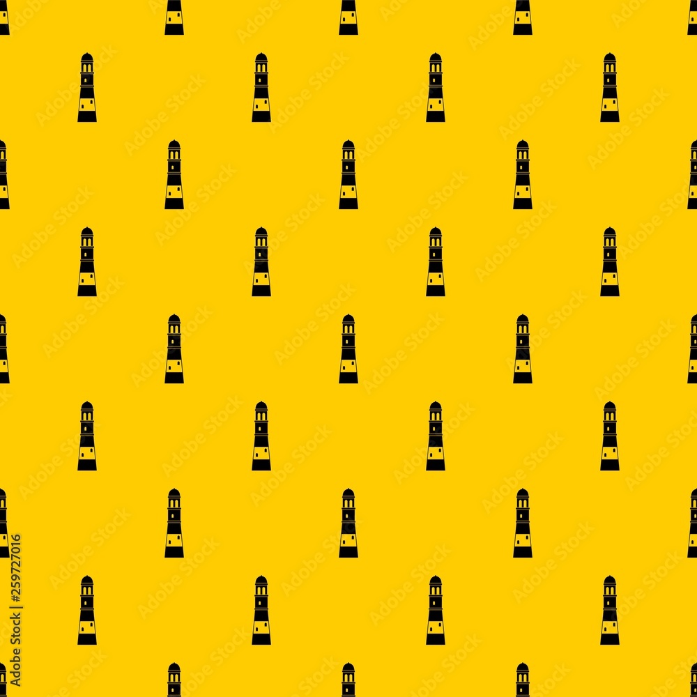 Poster lighthouse pattern seamless vector repeat geometric yellow for any design