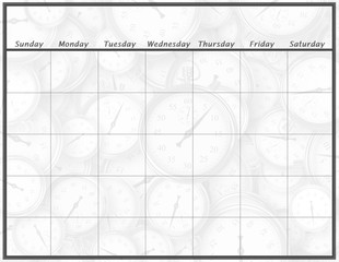 Blank Calendar Page with Time Background