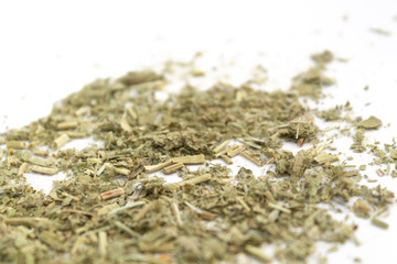 dry chopped grass. tobacco 