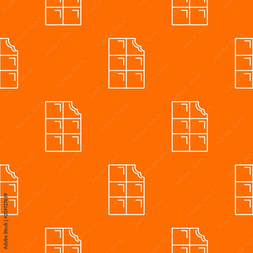 Poster bite chocolate pattern vector orange for any web design best