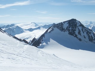 winter landscape for skitouring in otztal alps in austria