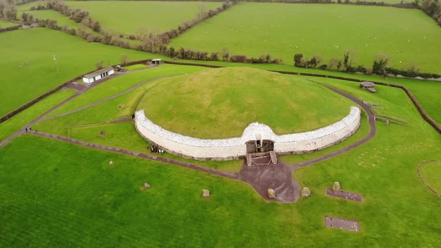 Flying above the Newgrange tomb