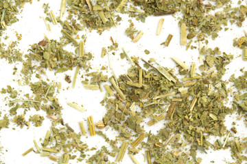 dry chopped grass. tobacco 