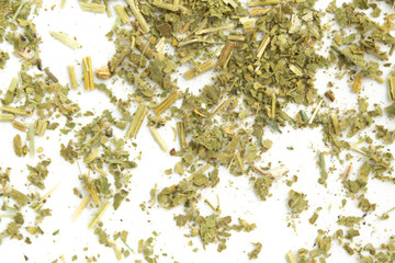 dry chopped grass. tobacco 