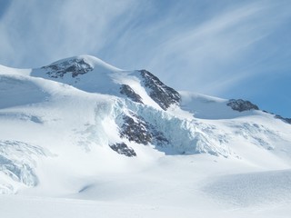winter landscape for skitouring in otztal alps in austria
