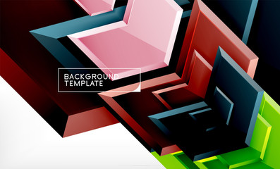 Shiny glossy arrows background, clean modern geometric design, futuristic composition