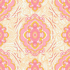 Indian pattern. Ethnic Mandala ornament. Can be used for textile. Gypsy style