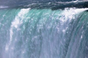 Beautiful view of turbulent Niagara waterfall in summer