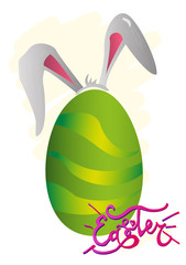 Collection of Easter bunny and egg and lettering