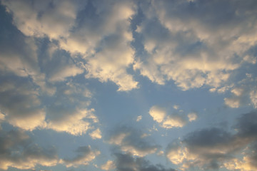 Sunset sky for background,sunrise sky and cloud at morning