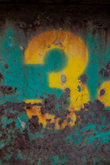 Written Wording in Distressed State Typography Found Number 3