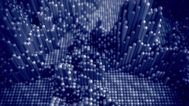 4K Abstract Genetic Code. 3D CGI animation. Seamless loop.