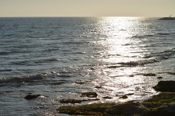 Naklejka premium Beautiful Sicilian Seascape, Mediterranean Sea, Donnalucata, Scicli, Ragusa, Italy, Europe