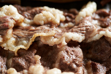 Close up of grilled beef 