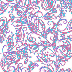 Vintage seamless pattern. vector paisley print. Traditional ethnic ornament. Asian motifs for fashion, interior, cover, textile, wrapping, scrapbook, background. Boho style