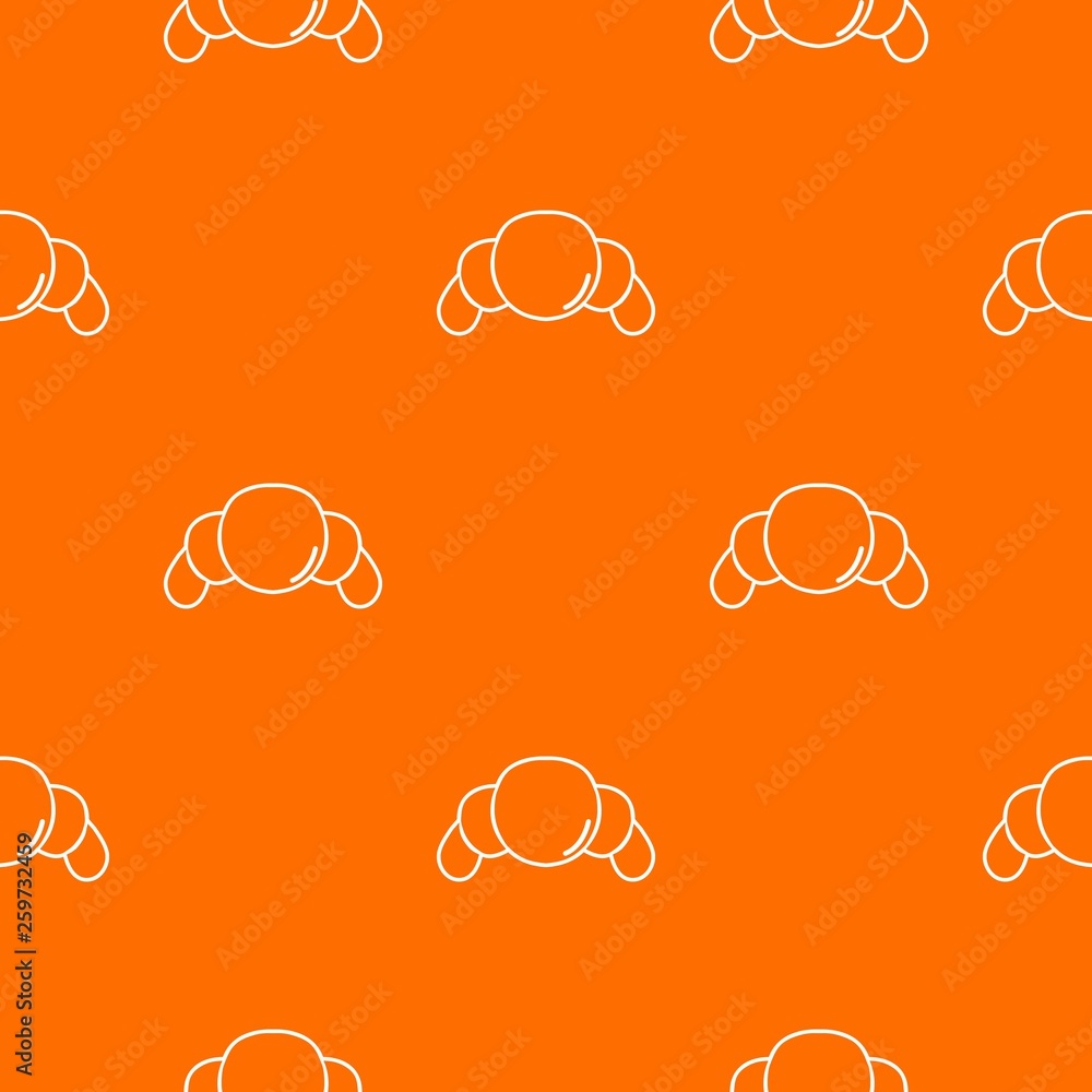 Poster croissant pattern vector orange for any web design best