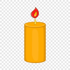 Christmas candle in cartoon style isolated on background for any web design 