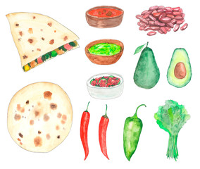 Mexican food set 9