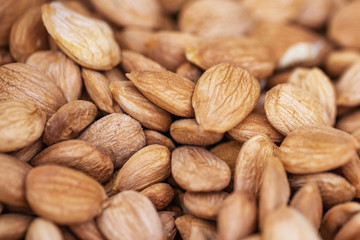 natural almond close-up , beautiful background , healthy food