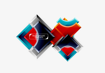 Geometrical 3d shapes background