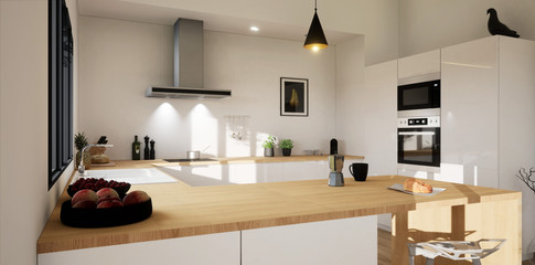 vue 3d cuisine blanche 22-02