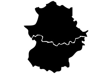 Mapa negri de Extremadura. © Gabrieuskal