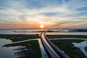Sunset over Mobile Bay, Alabama 