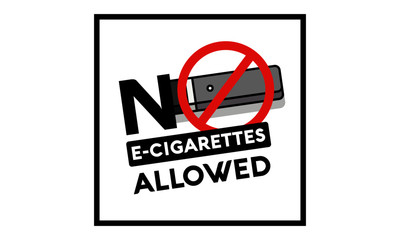 No E-Cigarettes Allowed Sign