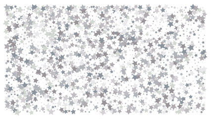 Silver stars. Confetti celebration