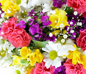 bouquet of flowers isolated on white background