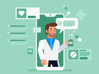 Online medical support, diagnosis and treatment. Online doctor consultation