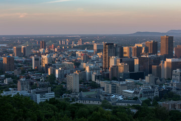 Fototapeta na wymiar Montreal at sunset